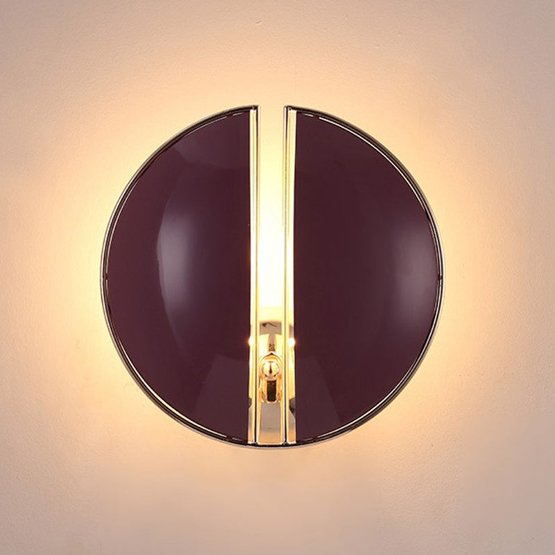 Lisslune | Floor-to-ceiling dome hallway wall light metal 1-light contemporary wall-mounted lamp light in purple