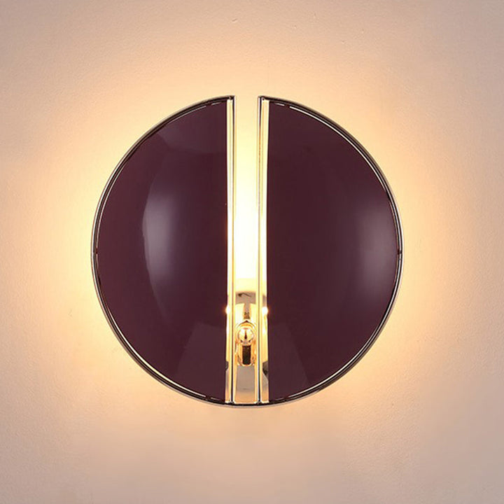 Lisslune | Floor-to-ceiling dome hallway wall light metal 1-light contemporary wall-mounted lamp light in purple