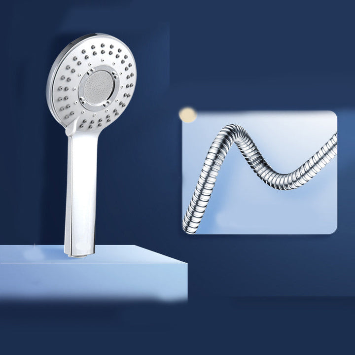 Lisslune | Round Self-Cleaning Handheld Shower Adjustable Water Flow Wall Mounted Hand Shower