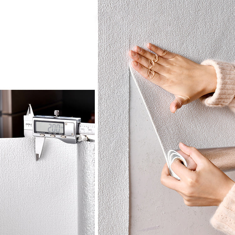 Lisslune | Modern Tin Back Wall Cladding Texture Linen Roll Wall Ceiling Panel