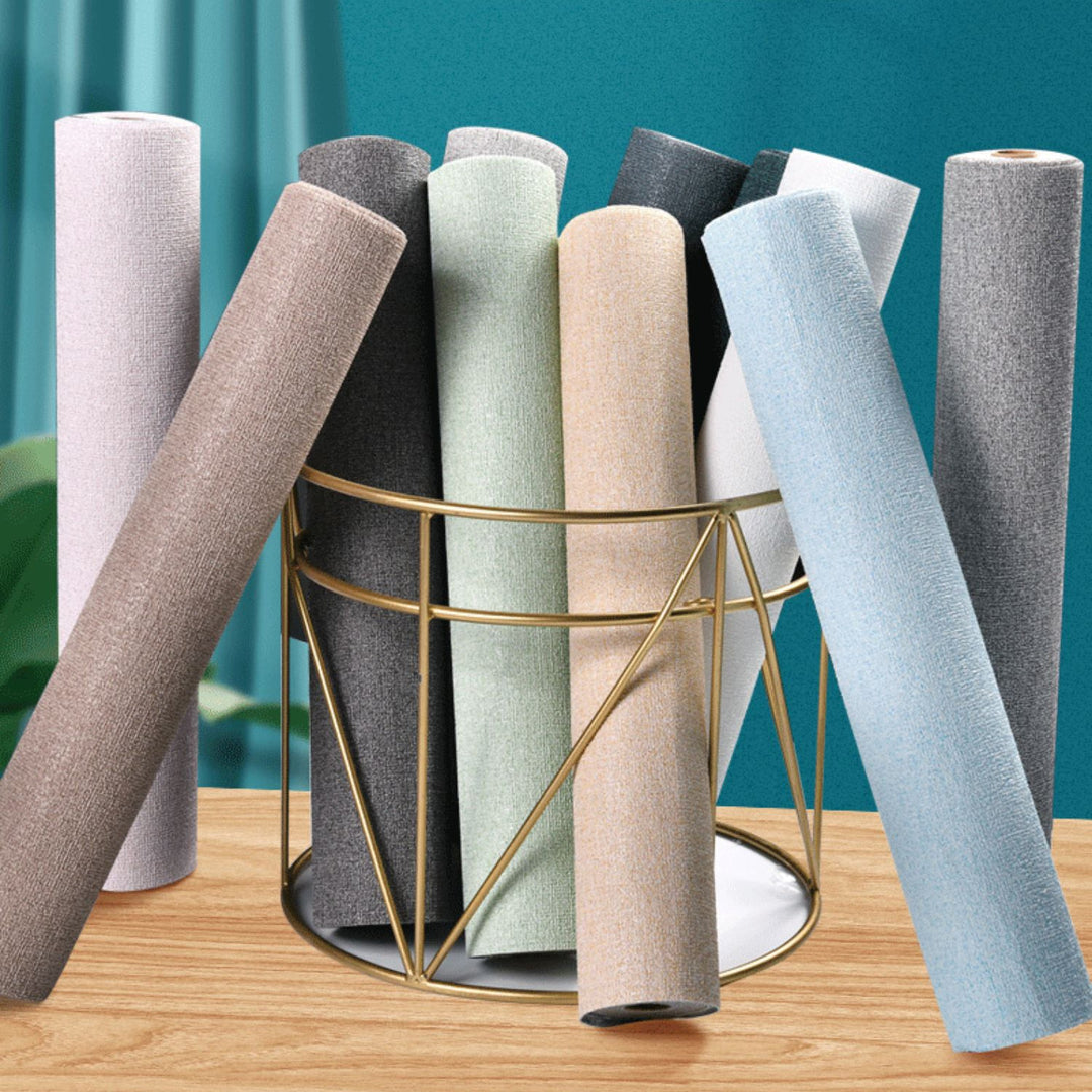 Lisslune | Modern Tin Back Wall Cladding Texture Linen Roll Wall Ceiling Panel