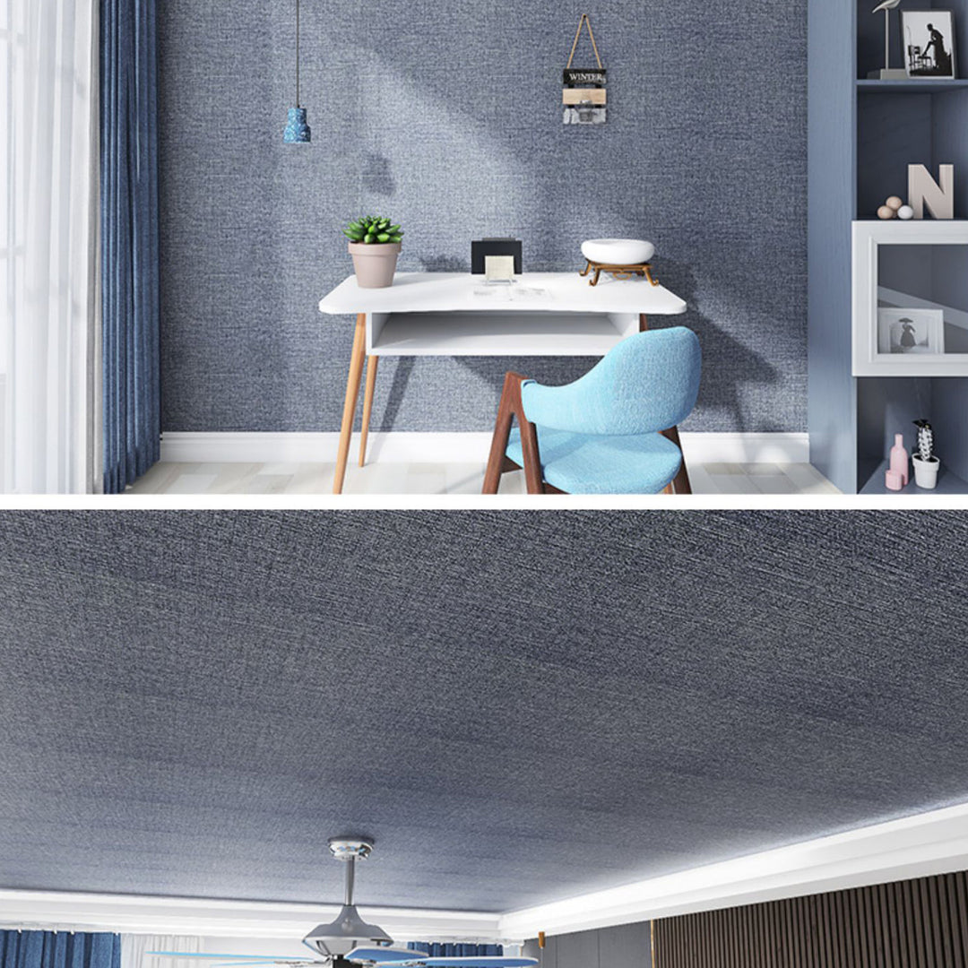 Lisslune | Modern Tin Back Wall Cladding Texture Linen Roll Wall Ceiling Panel