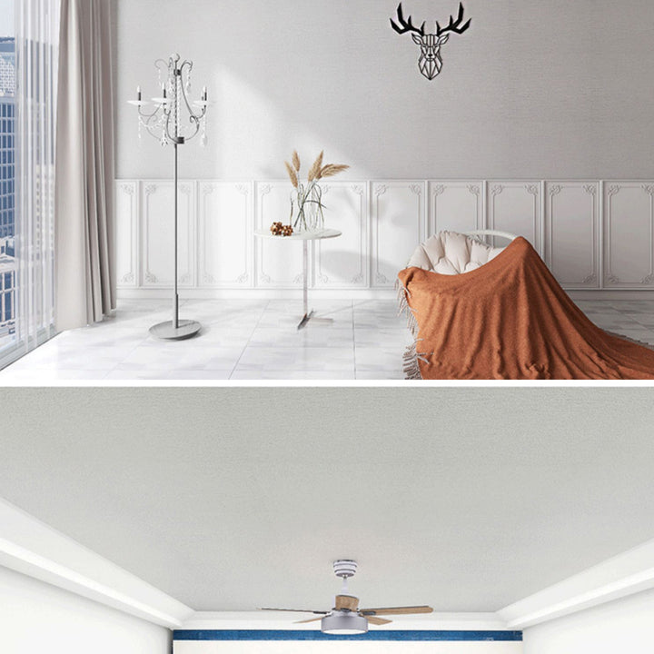 Lisslune | Modern Pearl Wainscoting Flax Wall Access Panel Self-Adhesive Wall Panels