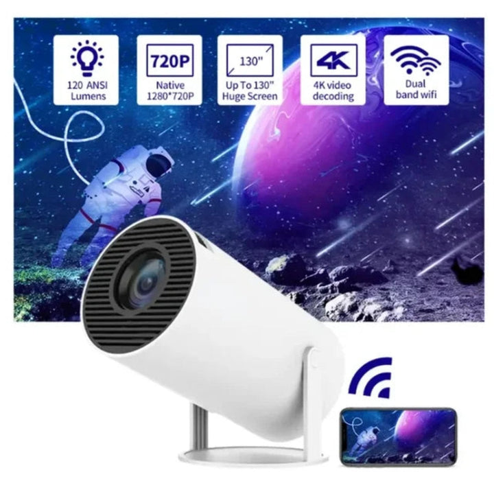 Lisslune | 4K portable projector, unleash cinematic brilliance anywhere - compact, powerful, and ready for any adventure