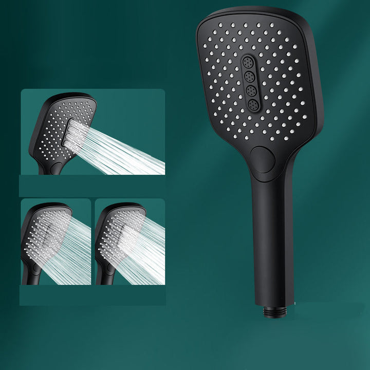 Lisslune | Rectangular Self-Cleaning Hand Shower Adjustable Spray Pattern Wall-Mounted Hand Shower