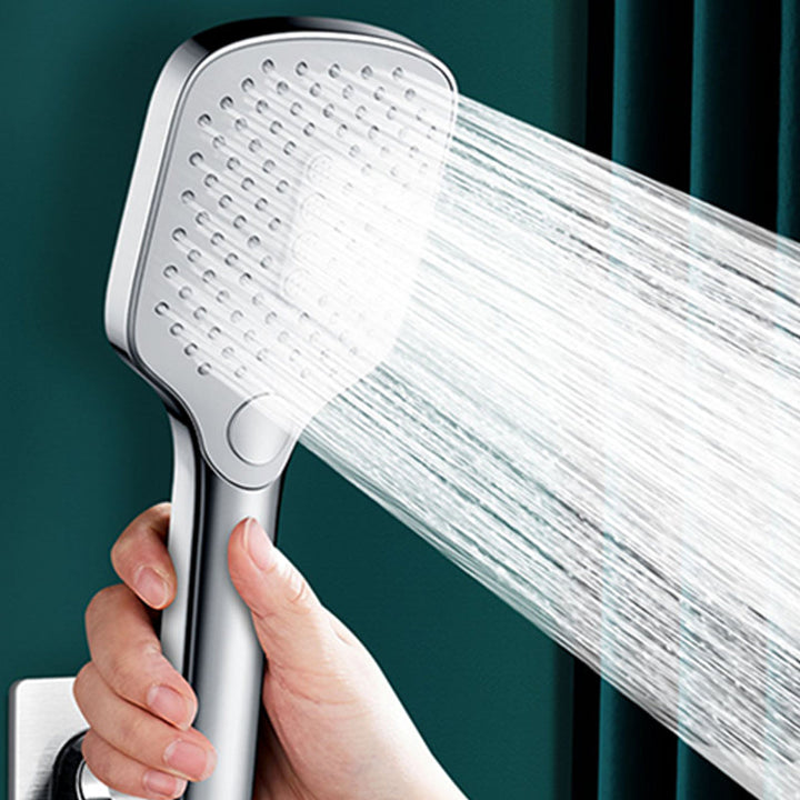 Lisslune | Rectangular Self-Cleaning Hand Shower Adjustable Spray Pattern Wall-Mounted Hand Shower