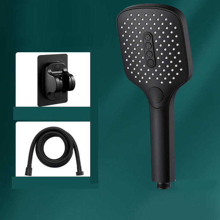 Lisslune | Rectangular Self-Cleaning Hand Shower Adjustable Spray Pattern Wall-Mounted Hand Shower