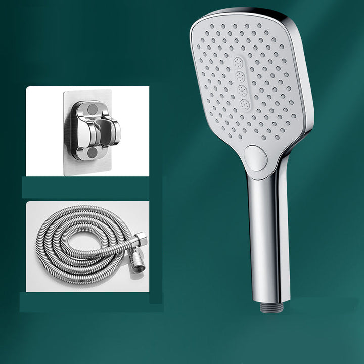 Lisslune | Rectangular Self-Cleaning Hand Shower Adjustable Spray Pattern Wall-Mounted Hand Shower
