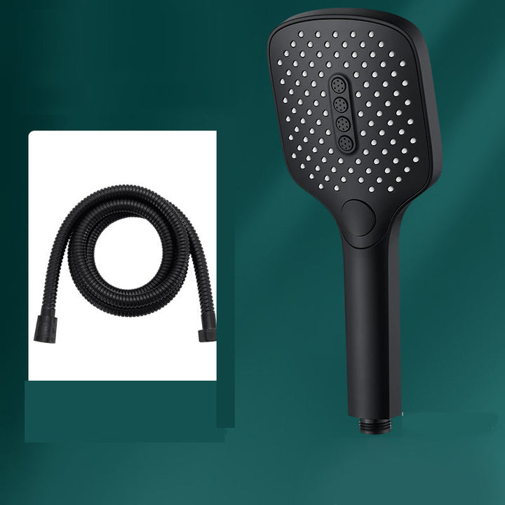 Lisslune | Rectangular Self-Cleaning Hand Shower Adjustable Spray Pattern Wall-Mounted Hand Shower