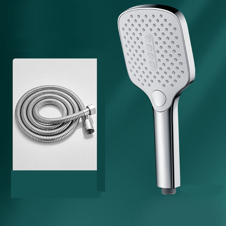 Lisslune | Rectangular Self-Cleaning Hand Shower Adjustable Spray Pattern Wall-Mounted Hand Shower