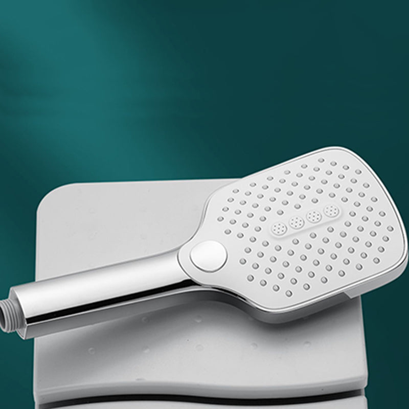 Lisslune | Rectangular Self-Cleaning Hand Shower Adjustable Spray Pattern Wall-Mounted Hand Shower