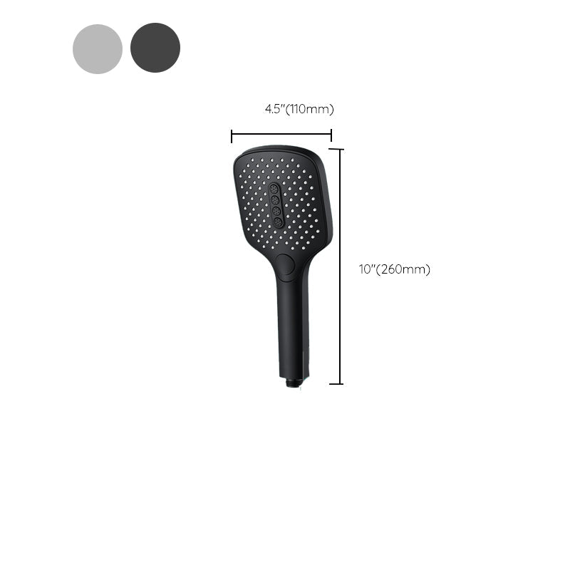 Lisslune | Rectangular Self-Cleaning Hand Shower Adjustable Spray Pattern Wall-Mounted Hand Shower