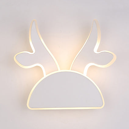 Skørter | White Finish Rabbit Wall Lamp Animal Cute Acrylic LED Wall Lamp for Hallway Children's Bedroom
