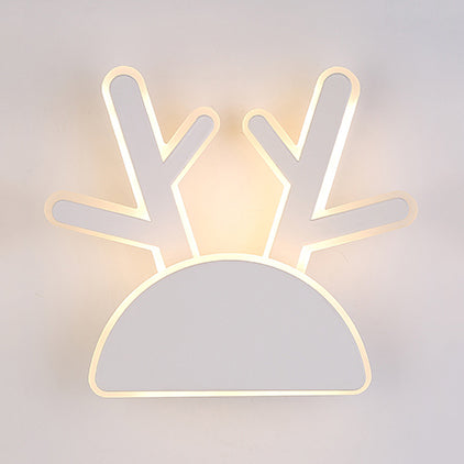 Skørter | White Finish Rabbit Wall Lamp Animal Cute Acrylic LED Wall Lamp for Hallway Children's Bedroom