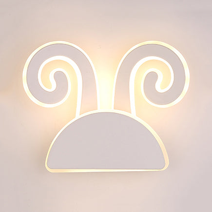 Skørter | White Finish Rabbit Wall Lamp Animal Cute Acrylic LED Wall Lamp for Hallway Children's Bedroom