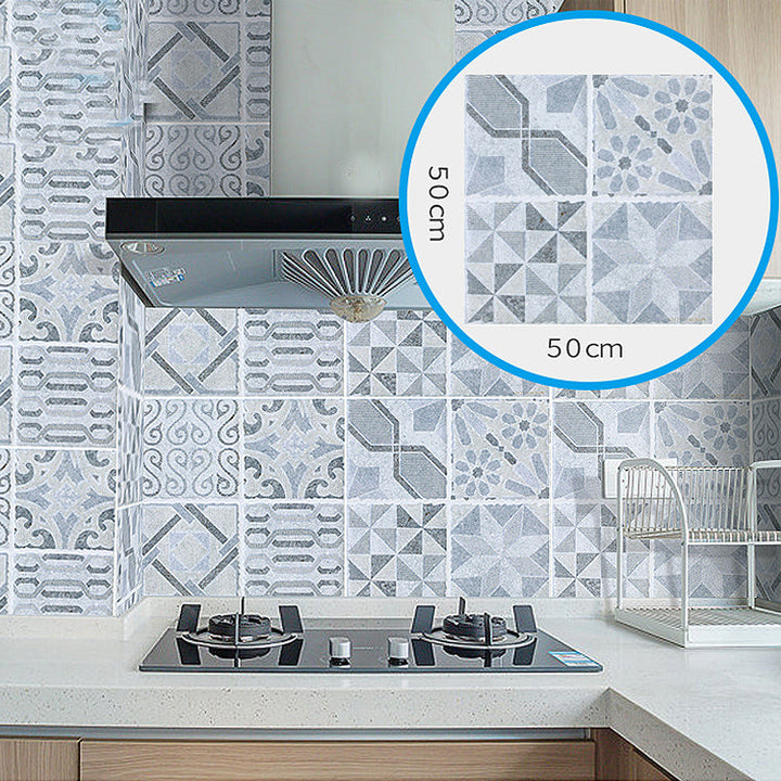Lisslune | Spanish Pattern Single Tile Mold Resistant Peel & Stick Tile for Splashback