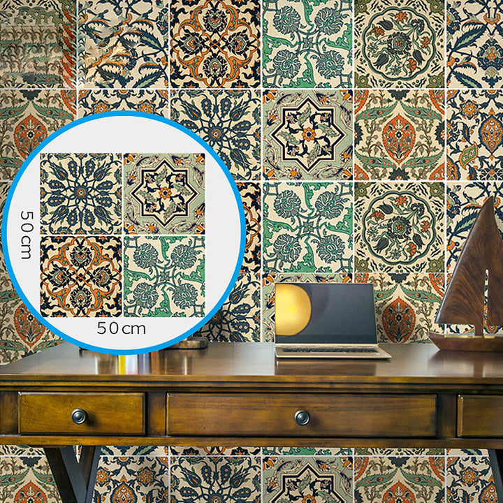 Lisslune | Spanish Pattern Single Tile Mold Resistant Peel & Stick Tile for Splashback