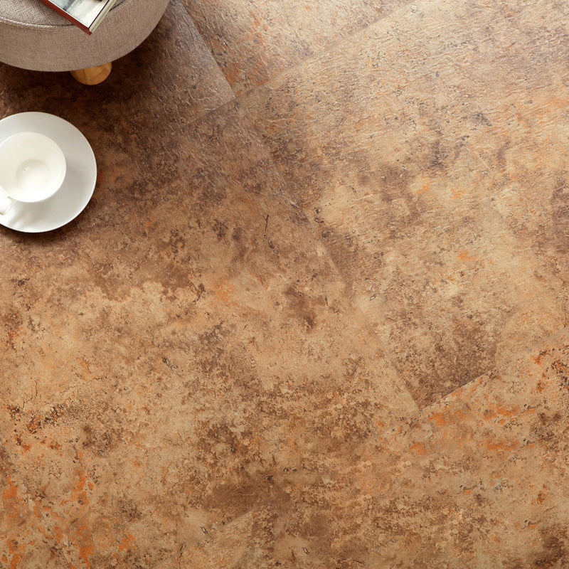 Lisslune | Modern Water-Repellent Plastic Flooring Fabric Look Square Edge Floor Tiles