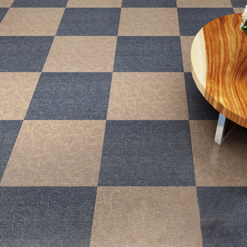 Lisslune | Modern Water-Repellent Plastic Flooring Fabric Look Square Edge Floor Tiles