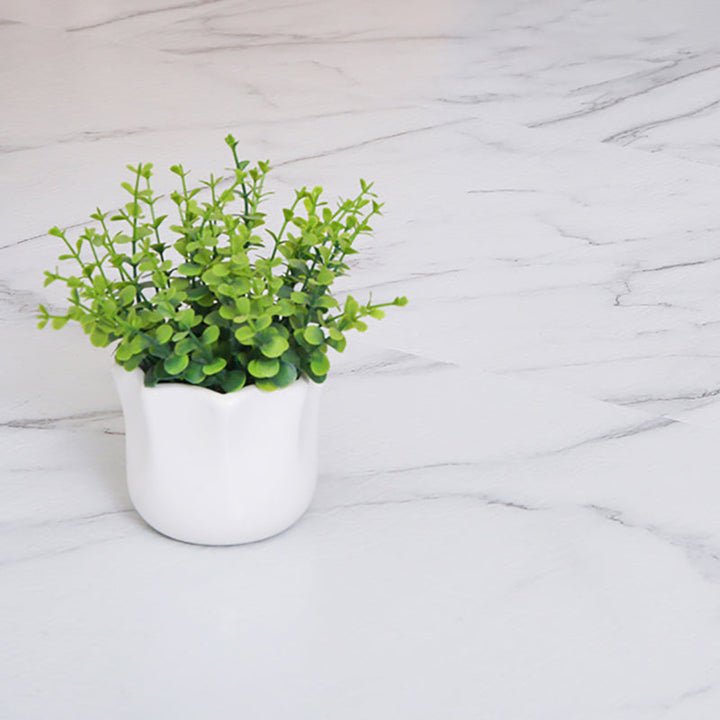 Lisslune | Modern Water-Repellent Plastic Flooring Fabric Look Square Edge Floor Tiles