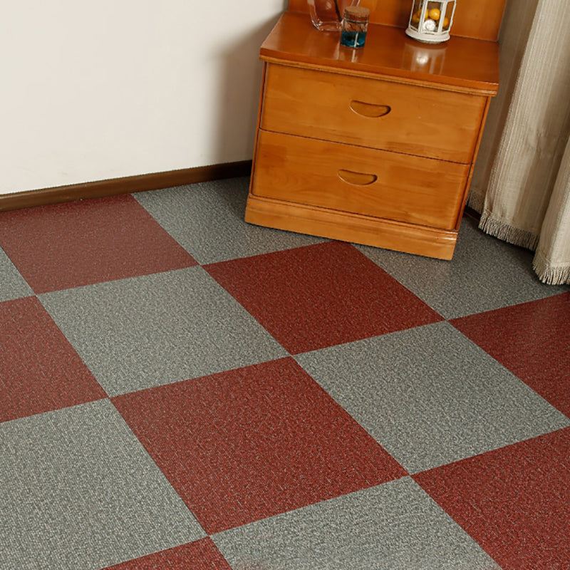 Lisslune | Modern Water-Repellent Plastic Flooring Fabric Look Square Edge Floor Tiles