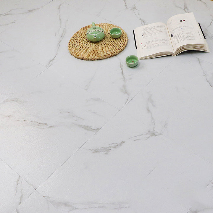 Lisslune | Modern Water-Repellent Plastic Flooring Fabric Look Square Edge Floor Tiles