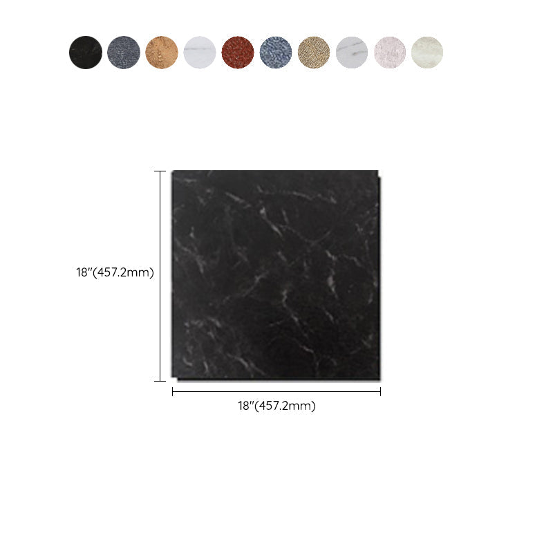 Lisslune | Modern Water-Repellent Plastic Flooring Fabric Look Square Edge Floor Tiles