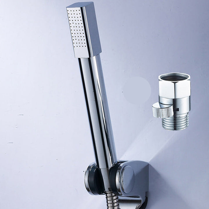 Lisslune | Simple Handheld Shower Head Square 304 Stainless Steel Shower Head