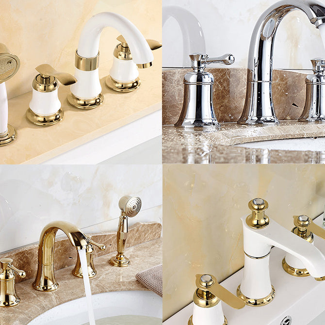 Lisslune | Contemporary Tub Faucet Trim Deck Mount Tub Faucet Trim for Bathroom