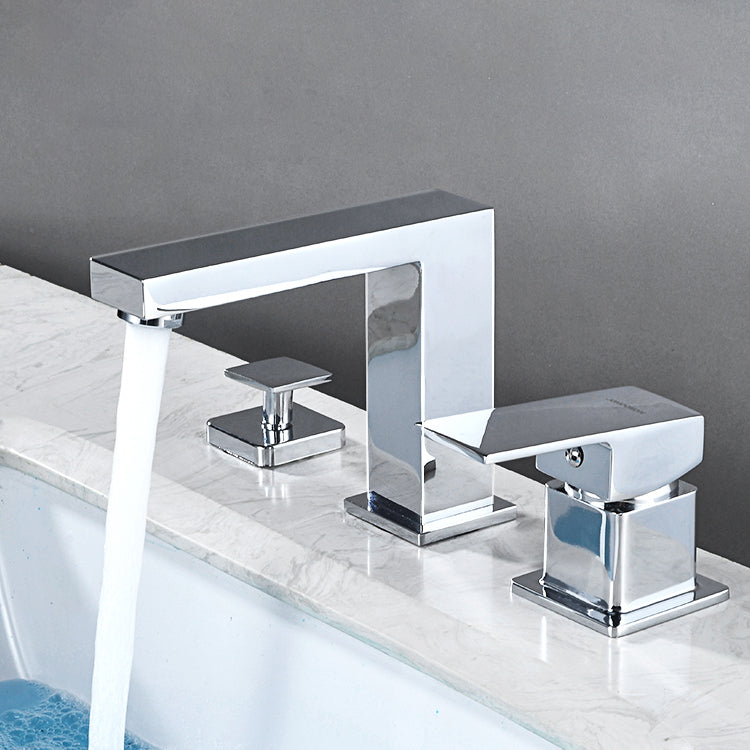 Lisslune | Contemporary Bath Faucet Trim Deck Mounted Low Arc Bathroom Faucet