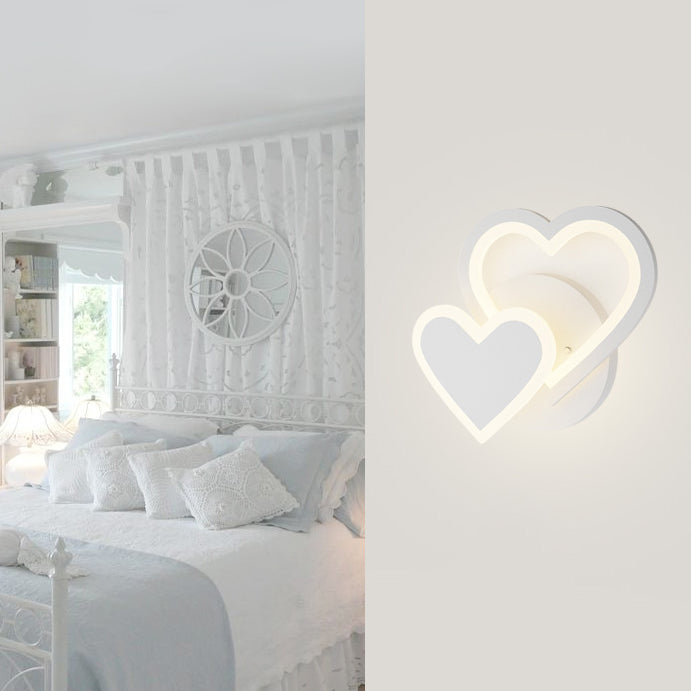 Skørter | White Acrylic Wall Mounted Light Modern Integrated LED Indoor Wall Lights for Children