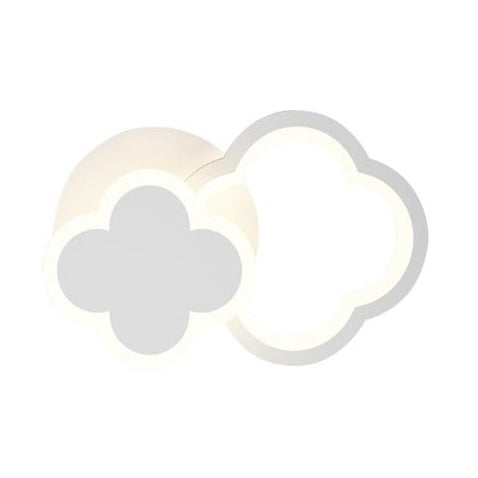 Skørter | White Acrylic Wall Mounted Light Modern Integrated LED Indoor Wall Lights for Children