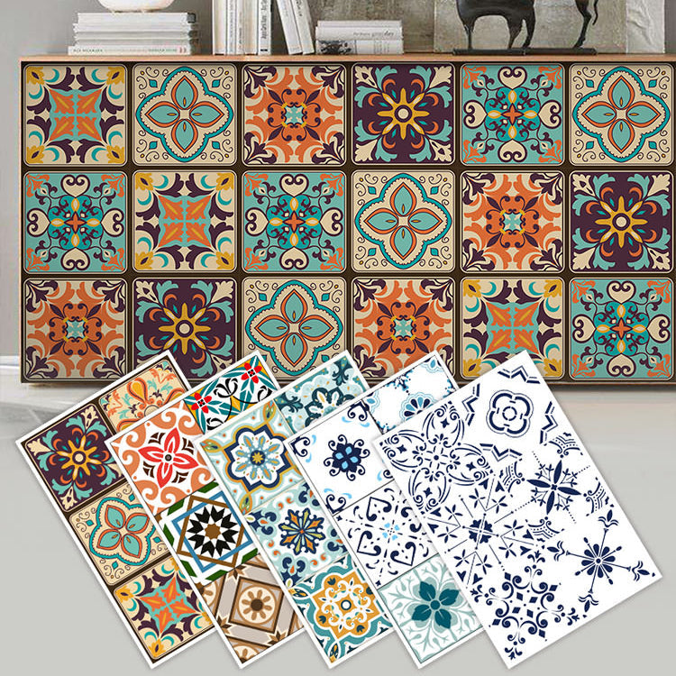 Lisslune | Square Spanish Single Tile Mold Resistant Peel & Stick Tile
