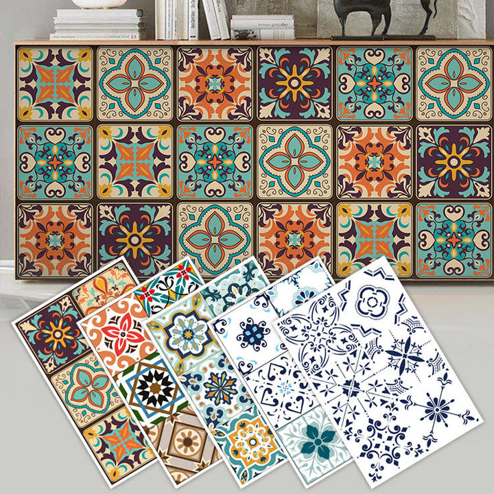 Lisslune | Square Spanish Single Tile Mold Resistant Peel & Stick Tile