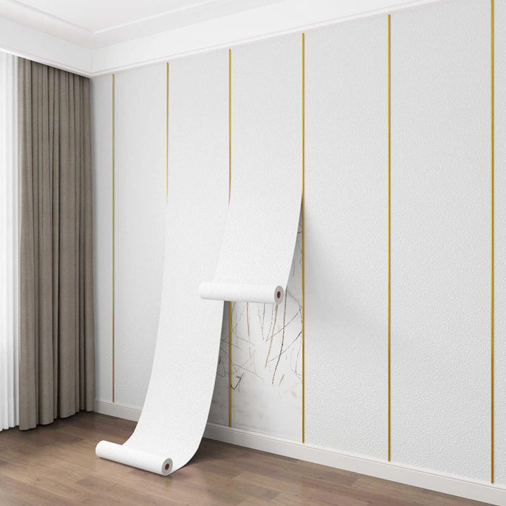 Lisslune | Modern Pearl Wall Molding Flat Wall Access Panel Peel and Stick Foam Baseboard