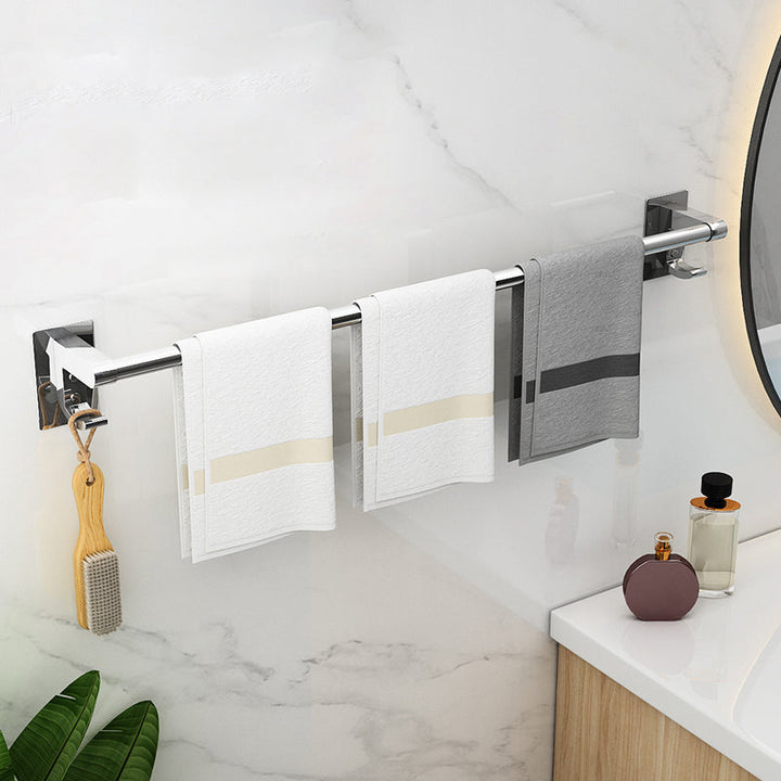 Lisslune | Polished Chrome Bathroom Accessory Set Modern Bathroom Shelf Stainless Steel