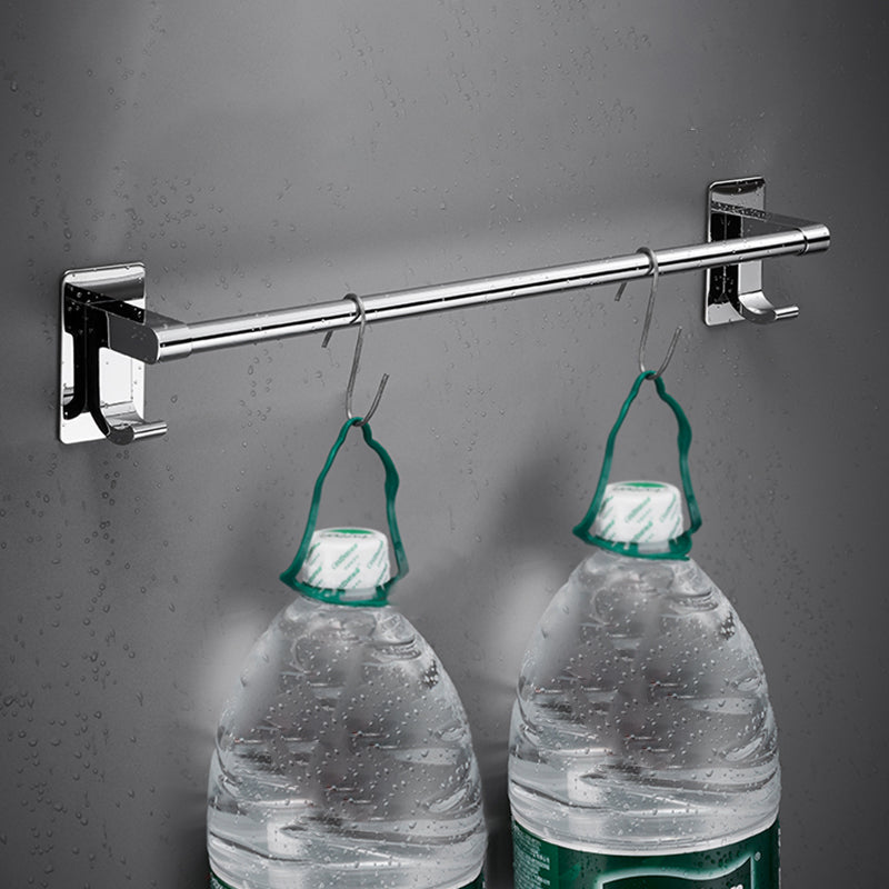 Lisslune | Polished Chrome Bathroom Accessory Set Modern Bathroom Shelf Stainless Steel