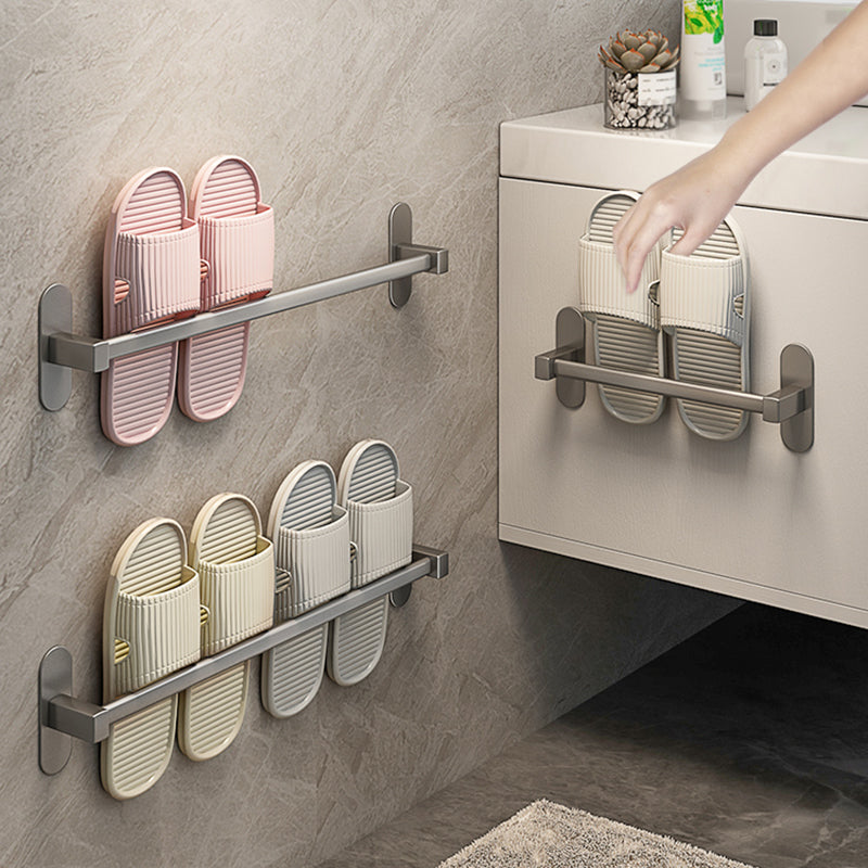 Lisslune | Gray Bathroom Accessory Set Modern 1/2 - Piece Bathroom Shelf Rustproof