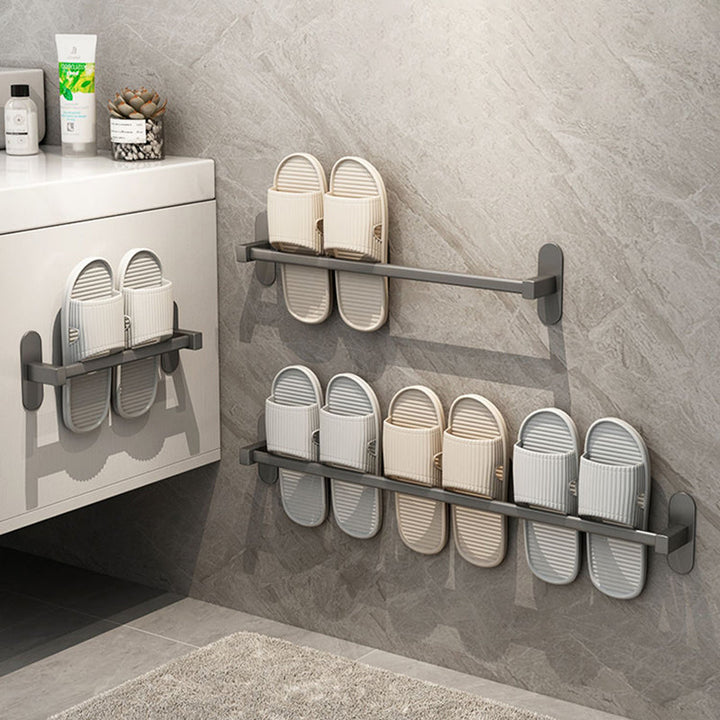 Lisslune | Gray Bathroom Accessory Set Modern 1/2 - Piece Bathroom Shelf Rustproof