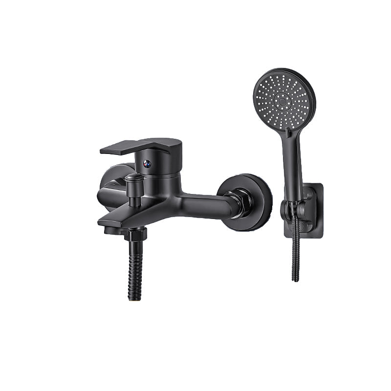 Lisslune | Wall-mounted fixed bathtub faucet lever handle with hand shower