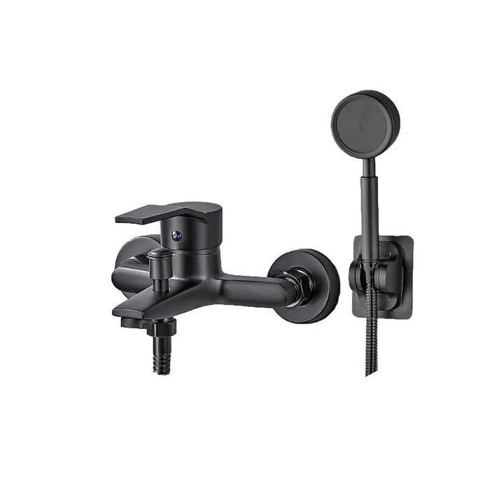 Lisslune | Wall-mounted fixed bathtub faucet lever handle with hand shower