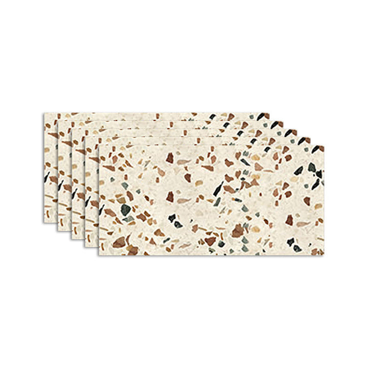 Lisslune | Brown non-slip floor tile 30 cm x 60 cm brick effect single tile PVC
