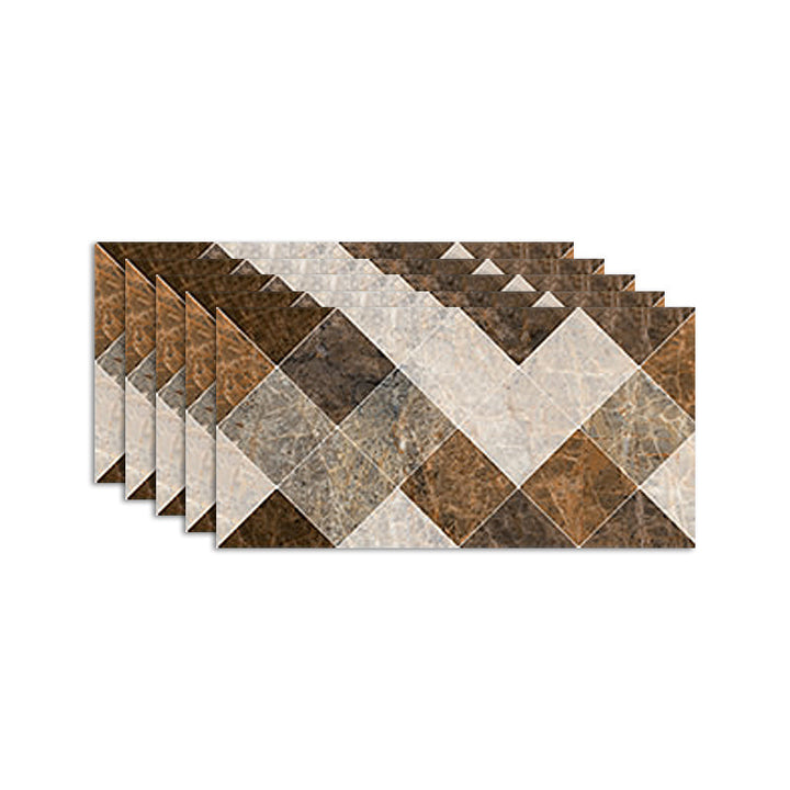 Lisslune | Brown non-slip floor tile 30 cm x 60 cm brick effect single tile PVC