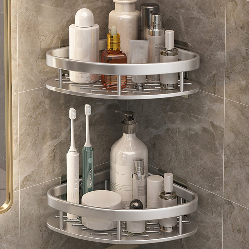 Lisslune | Silver/Black Bathroom Accessories Set Modern 1/2/3 - Piece Bathroom Shelf