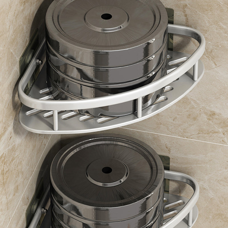 Lisslune | Silver/Black Bathroom Accessories Set Modern 1/2/3 - Piece Bathroom Shelf