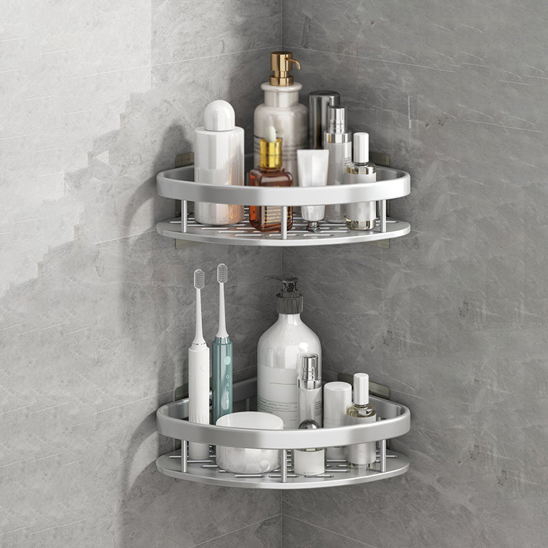 Lisslune | Silver/Black Bathroom Accessories Set Modern 1/2/3 - Piece Bathroom Shelf