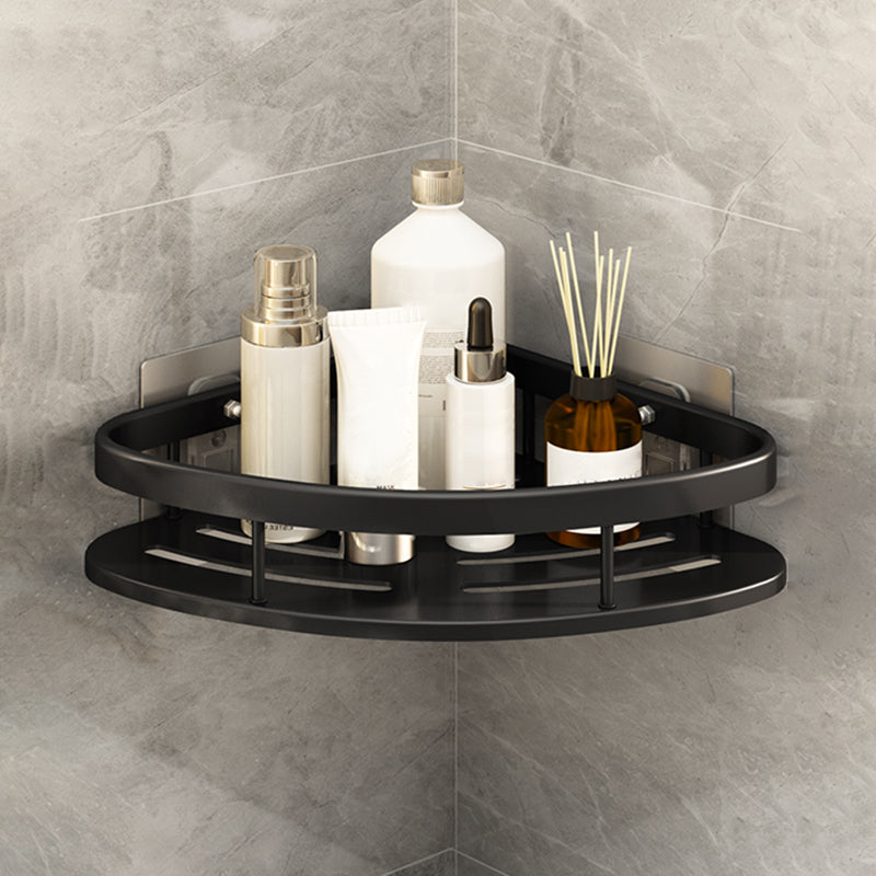 Lisslune | Silver/Black Bathroom Accessories Set Modern 1/2/3 - Piece Bathroom Shelf