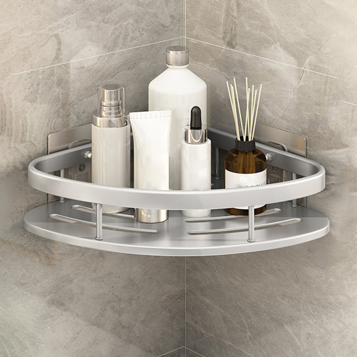 Lisslune | Silver/Black Bathroom Accessories Set Modern 1/2/3 - Piece Bathroom Shelf