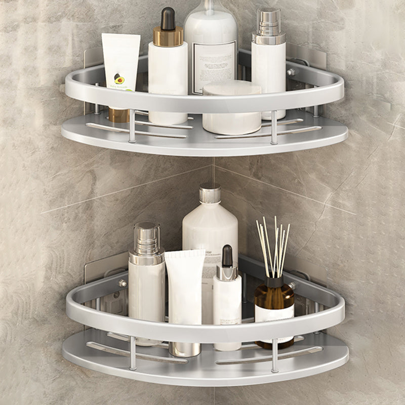 Lisslune | Silver/Black Bathroom Accessories Set Modern 1/2/3 - Piece Bathroom Shelf