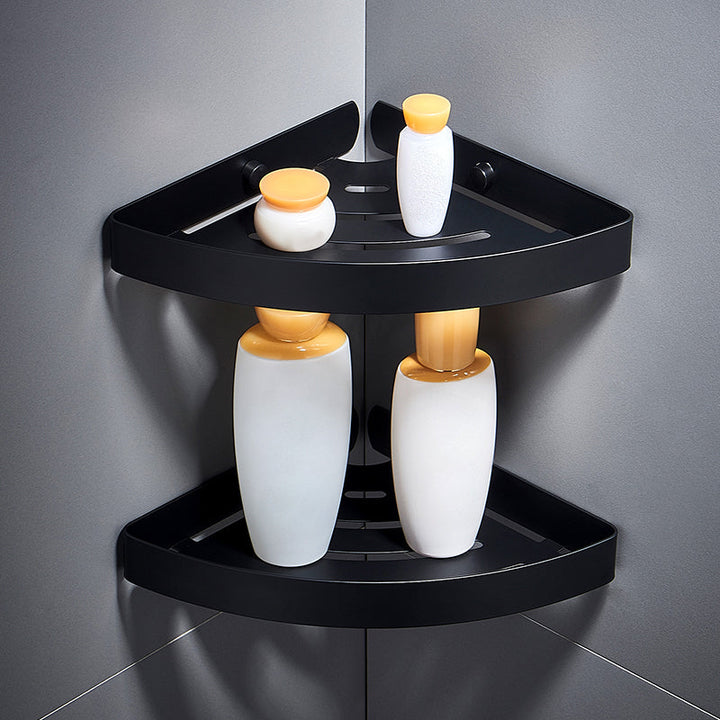 Lisslune | Silver/black Bathroom accessory set Modern 1/2/3 - Piece Bathroom shelf